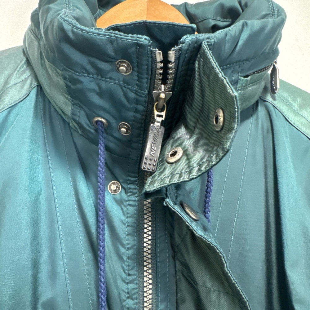 Retro VTG NEVICA  Ski Snowboard Jacket‎  RECCO Sz 38 M Teal - Picture 9 of 15